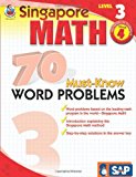 Book Cover Singapore Math – 70 Must-Know Word Problems Workbook for 4th Grade Math, Paperback, Ages 9–10 with Answer Key