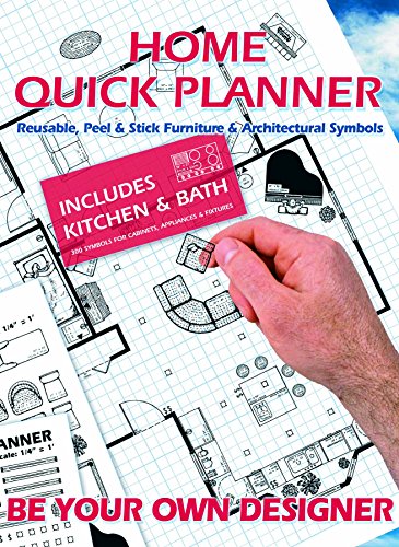 Book Cover Home Quick Planner: Reusable, Peel & Stick Furniture & Architectural Symbols