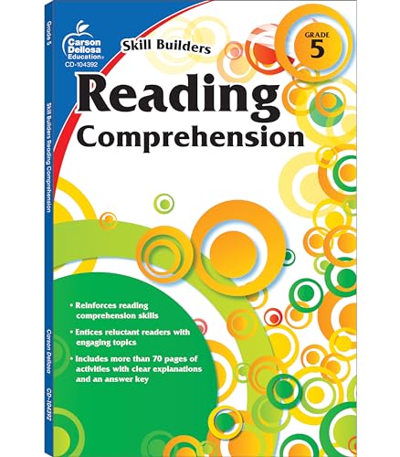 Book Cover Carson Dellosa | Skill Builders Reading Comprehension Workbook | 5th Grade, 80pgs
