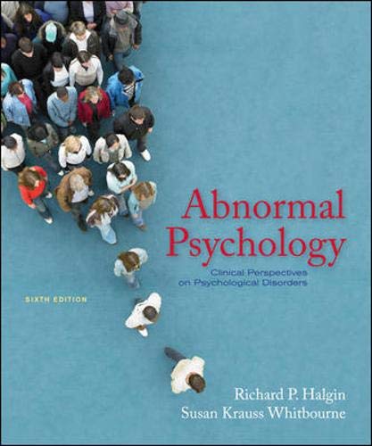 Book Cover Abnormal Psychology: Clinical Perspectives on Psychological Disorders