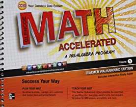 Book Cover Glencoe Math Accelerated, A Pre-Algebra Program Volume 1 Teacher Walkaround Edition, Common Core Edition