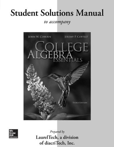 Book Cover Student Solutions Manual  for College Algebra Essentials