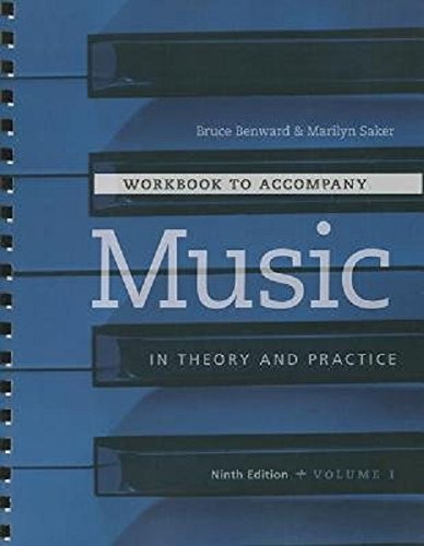 Book Cover Workbook t/a Music in Theory and Practice, Volume I