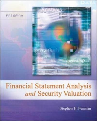 Book Cover Financial Statement Analysis and Security Valuation