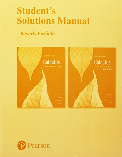 Book Cover Student Solutions Manual for Calculus & Its Applications and Calculus & Its Applications, Brief Version