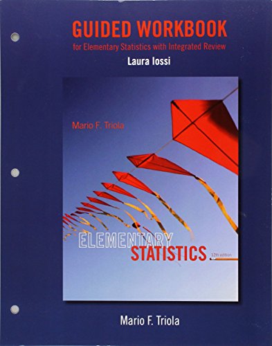 Book Cover Guided Workbook for Elementary Statistics with Integrated Review