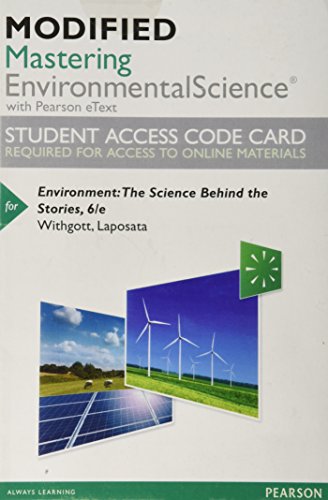 Book Cover Modified Mastering Environmental Science with Pearson eText -- Standalone Access Card -- for Environment: The Science Behind the Stories (Masteringenvironmentalsciences)