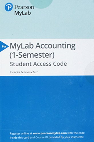 Book Cover Mylab Accounting with Pearson Etext -- Access Card -- For Financial Accounting