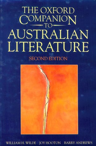Book Cover The Oxford Companion to Australian Literature