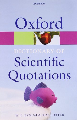 Book Cover Oxford Dictionary of Scientific Quotations (Oxford Quick Reference)