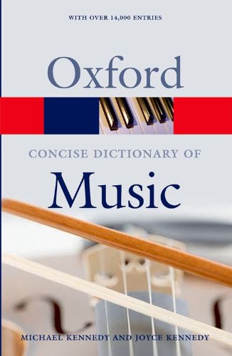 Book Cover The Concise Oxford Dictionary of Music (Oxford Quick Reference)