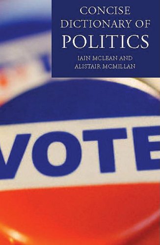 Book Cover The Concise Oxford Dictionary of Politics (Oxford Paperback Reference)