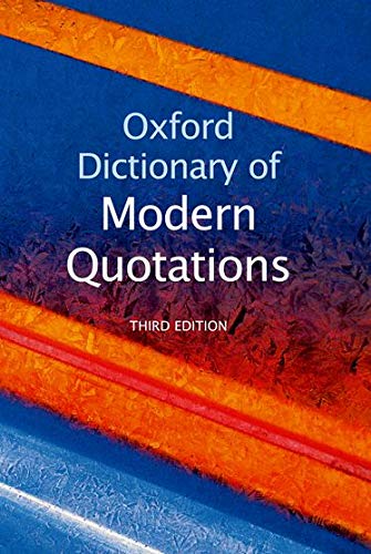 Book Cover Oxford Dictionary of Modern Quotations