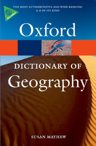 Book Cover A Dictionary of Geography (Oxford Quick Reference)