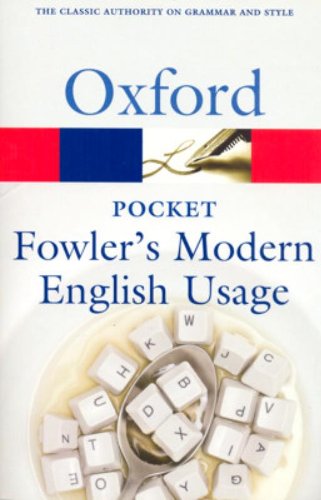Book Cover Pocket Fowler's Modern English Usage (Oxford Quick Reference)