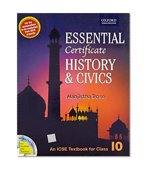 Book Cover Icse Essential Certificate History & Civics Class - 10