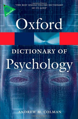 Book Cover A Dictionary of Psychology (Oxford Quick Reference)