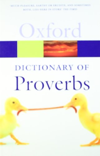 Book Cover A Dictionary of Proverbs (Oxford Quick Reference)