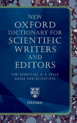 Book Cover Oxford Dictionary for Scientific Writers and Editors