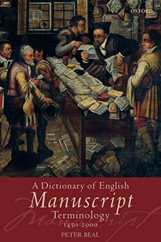 Book Cover A Dictionary of English Manuscript Terminology: 1450 to 2000