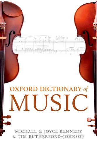 Book Cover The Oxford Dictionary of Music (Oxford Quick Reference)