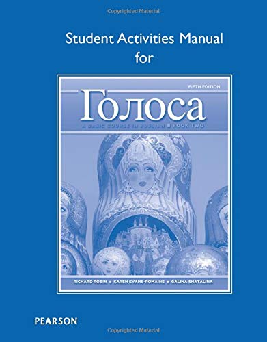 Book Cover Student Activities Manual for Golosa: A Basic Course in Russian, Book Two