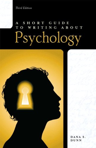 Book Cover A Short Guide to Writing About Psychology, 3rd Edition (The Short Guide Series)