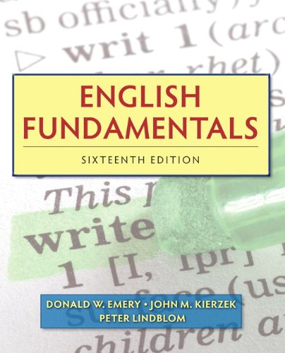 Book Cover English Fundamentals (Mywritinglab)