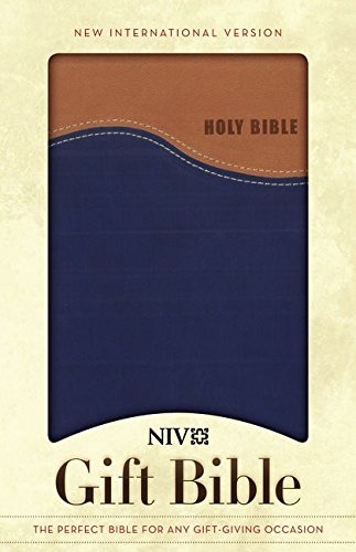 Book Cover NIV Gift Bible, Tan/Blue