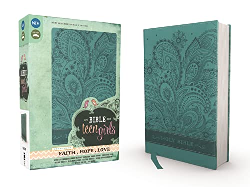Book Cover NIV, Bible for Teen Girls, Leathersoft, Blue: Growing in Faith, Hope, and Love