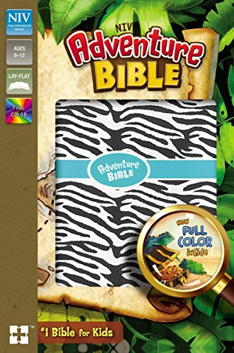 Book Cover NIV, Adventure Bible, Leathersoft, Zebra Print, Full Color Interior