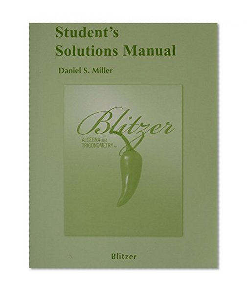 Book Cover Student Solutions Manual for Algebra and Trigonometry