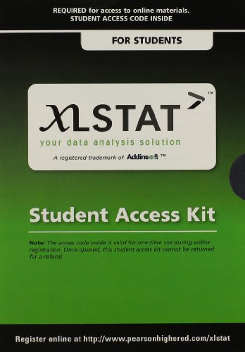 Book Cover XLStat for Pearson Education Access Code Card