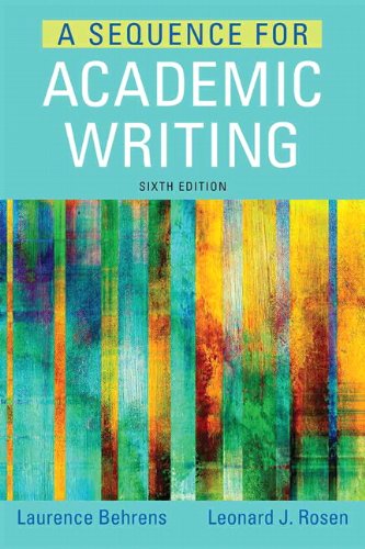 Book Cover A Sequence for Academic Writing (6th Edition)