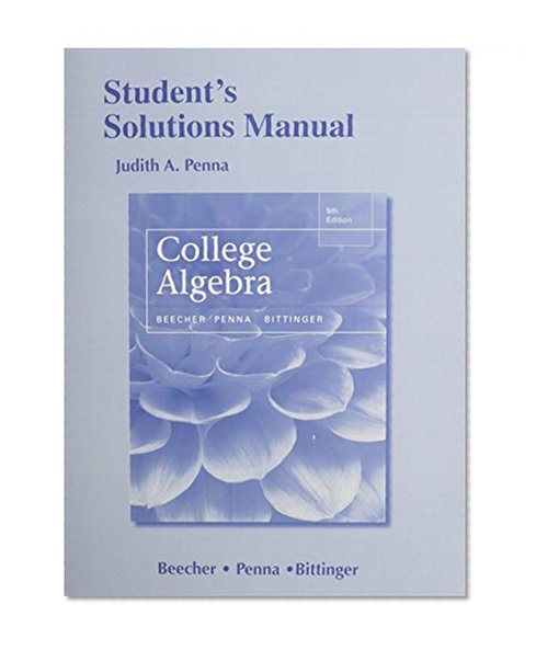 Book Cover Student's Solutions Manual for College Algebra