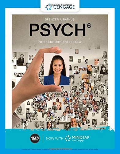 Book Cover PSYCH (with MindTap, 1 term Printed Access Card)