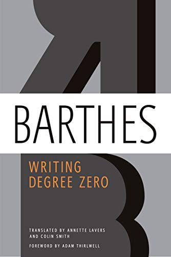 Book Cover Writing Degree Zero