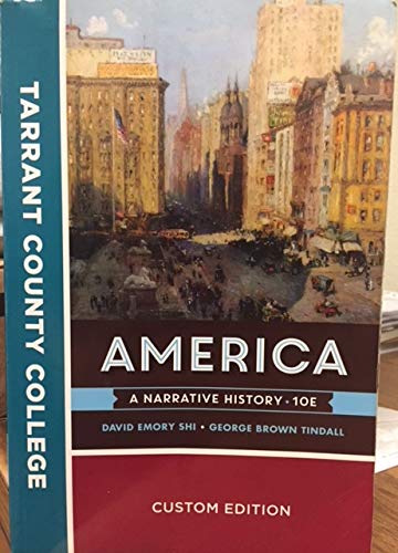 Book Cover AMERICA:NARRATIVE HISTORY >CUSTOM<
