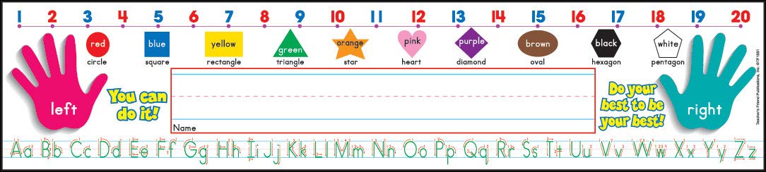 Book Cover Scholastic Super School Tool Standard Manuscript Name Plates Primary Grades (TF1551)