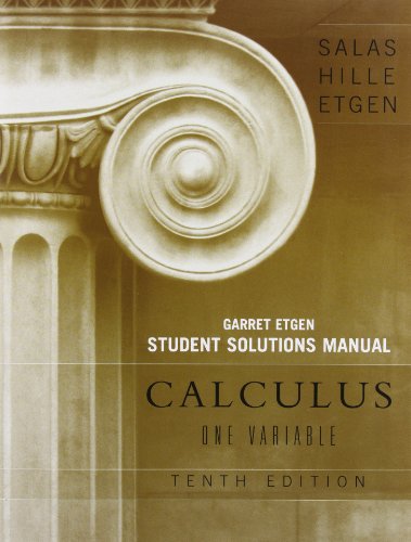 Book Cover Calculus, Student Solutions Manual (Chapters 1 - 12): One Variable