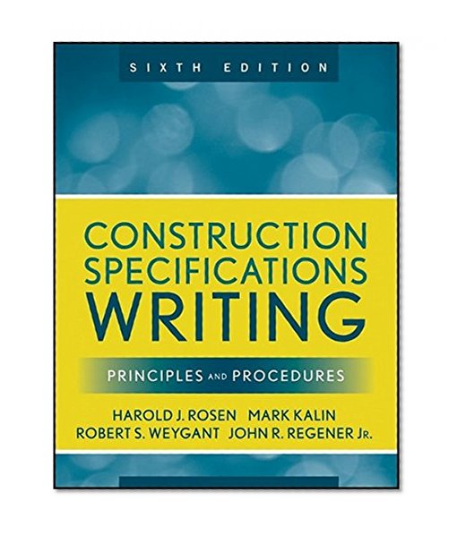 Book Cover Construction Specifications Writing: Principles and Procedures