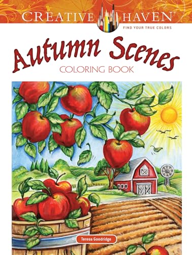 Book Cover Creative Haven Autumn Scenes Coloring Book (Adult Coloring)