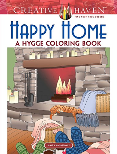 Book Cover Creative Haven Happy Home: A Hygge Coloring Book (Creative Haven Coloring Books)