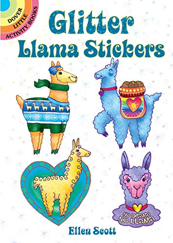 Book Cover Glitter Llama Stickers (Dover Little Activity Books Stickers)