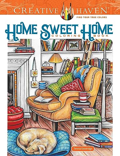 Book Cover Creative Haven Home Sweet Home Coloring Book (Adult Coloring)