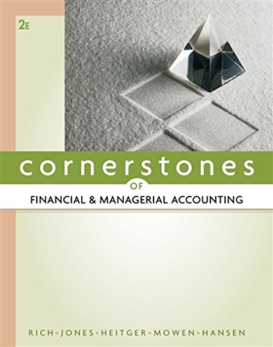 Cornerstones Of Financial And Managerial Accounting