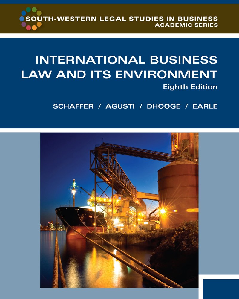 Book Cover International Business Law and Its Environment