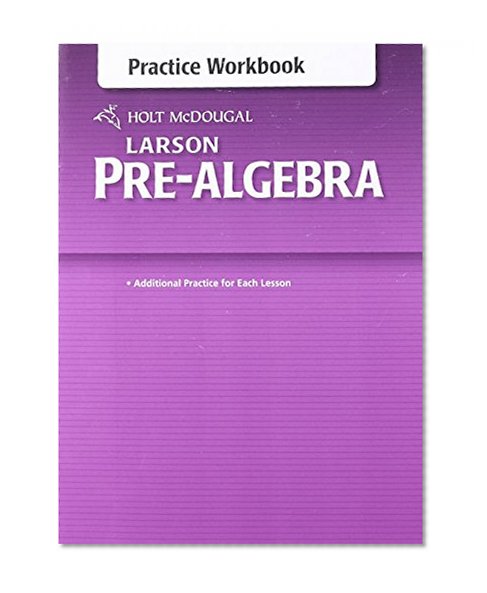 Book Cover Holt McDougal Larson Pre-Algebra: Common Core Practice Workbook
