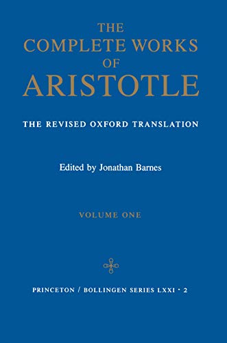 Book Cover Complete Works of Aristotle, Vol. 1