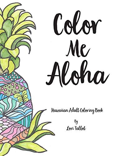 Book Cover Color Me Aloha: A Hawaiian Adult Coloring Book
